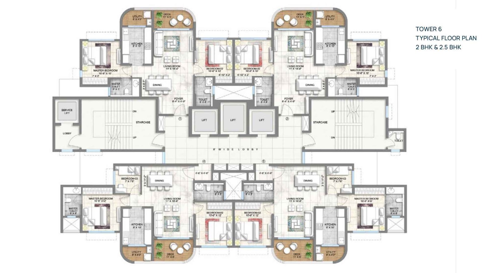 Lodha-Corinthia-Typical-Floor-Plan-Tower-6